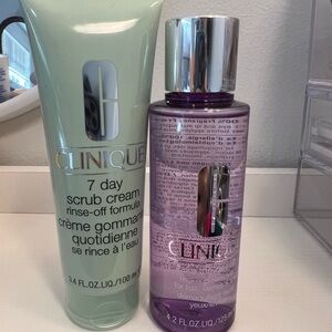 Clinique 7 Day Scrub Cream and Take Off the Day Makeup Remover- FULL SIZE, new